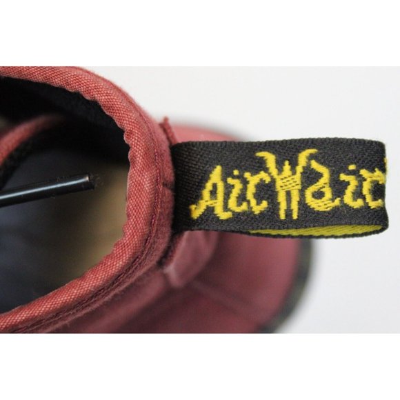 Dr  Doc Martens Womens Canvas Hi Tops sz 8 Shoreditch Cherry Red Shoes Air Wair - Picture 7 of 10